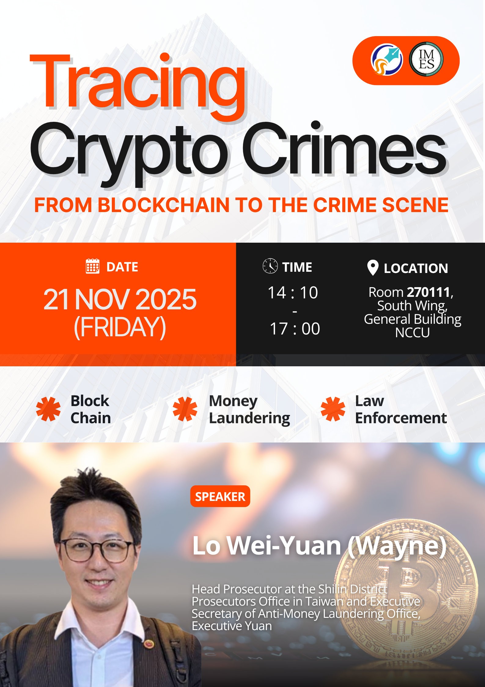 [Lecture] Tracing Crypto Crimes From Blockchain to the Crime Scene